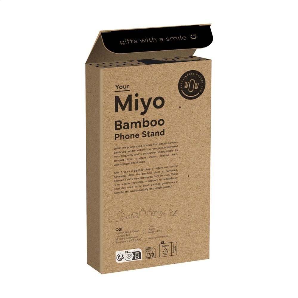 Miyo Bamboo Phone Stand Handyhalterung