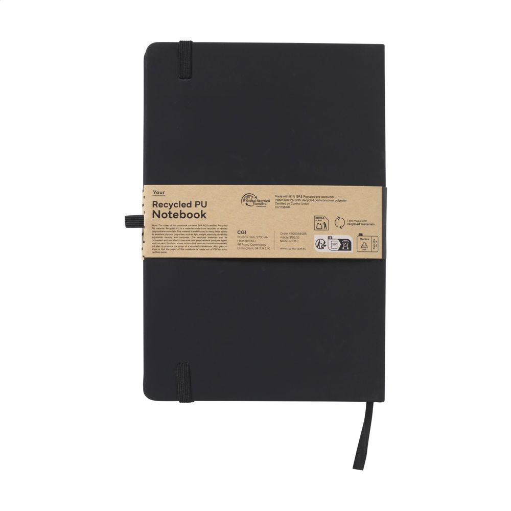 Recycled GRS PU Notebook A5 Notizbuch