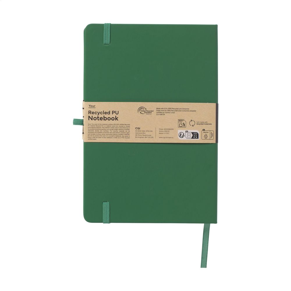 Recycled GRS PU Notebook A5 Notizbuch